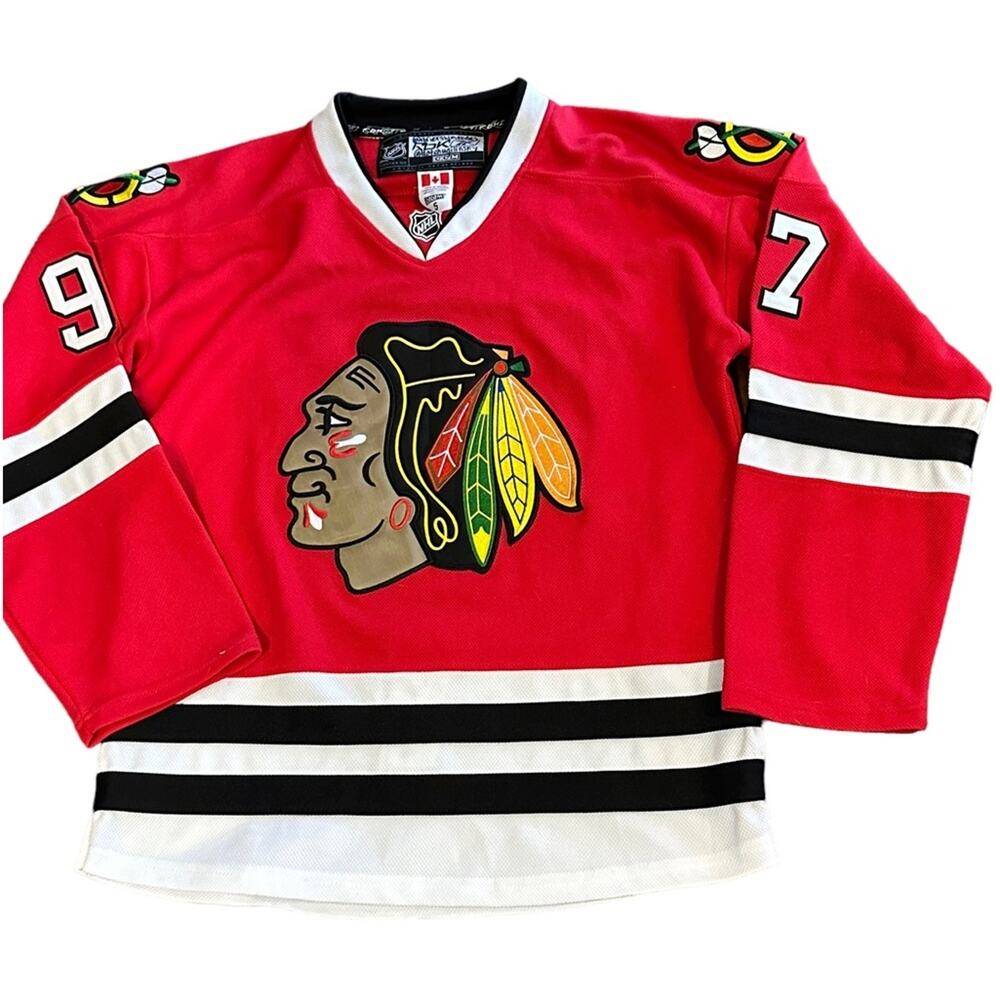 NHL Chicago Blackhawks Adult Small Jersey Red with team Logo #97 Grier